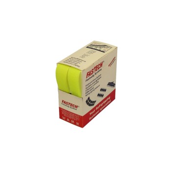 FASTECH Boîte de bande auto-agrippante Jaune fluo FASTECH Boîte de bande auto-agrippante Jaune fluo