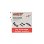 Fastech Box 5m velcro, 20mm, noir, boite, autocollant