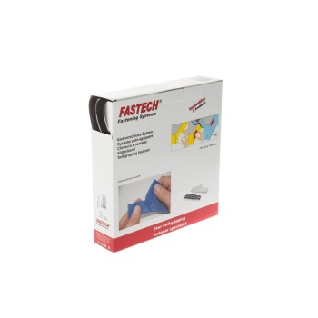 Fastech Box 25m velcro 20mm, black, boite, autocollant Fastech Box 25m velcro 20mm, black, boite, autocollant