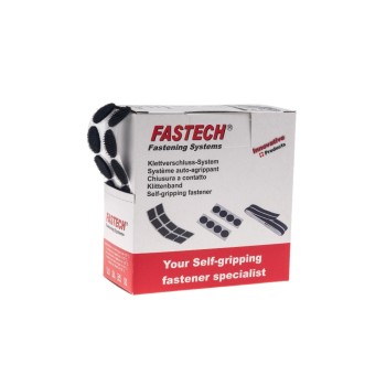 FASTECH Points auto-agrippants Box 20 mm x 5 m autocollant, noir FASTECH Points auto-agrippants Box 20 mm x 5 m autocollant, noir