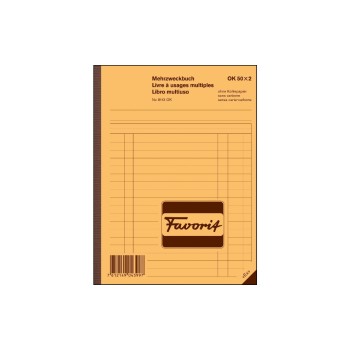 Favorit Mehrzweckbuch 50x2 Blatt, blau/weiss, D/F/I, 156x210mm Favorit Mehrzweckbuch 50x2 Blatt, blau/weiss, D/F/I, 156x210mm