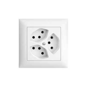 Feller EDIZIOdue Steckdose 3xT13, UP, white, complete setmit Rahmen Feller EDIZIOdue Steckdose 3xT13, UP, white, complete setmit Rahmen
