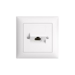 Feller EDIZIOdue prise murale 1xRJ45, UP,blanc, blindé, set complet avec cadre