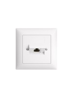Feller EDIZIOdue prise murale 1xRJ45, UP,blanc, blindé, set complet avec cadre