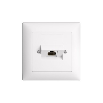 Feller EDIZIOdue prise murale 1xRJ45, UP,blanc, blindé, set complet avec cadre Feller EDIZIOdue prise murale 1xRJ45, UP,blanc, blindé, set complet avec cadre