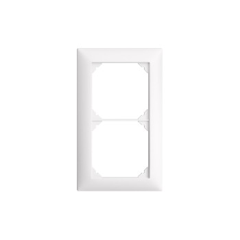 Feller EDIZIOdue 2er Abdeckrahmen, doppel Rahmen mit Einheitsausschnitt, weiss