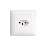 Feller EDIZIOdue Steckdose 1xT23, UP, blanc, Komplettset avec Rahmen