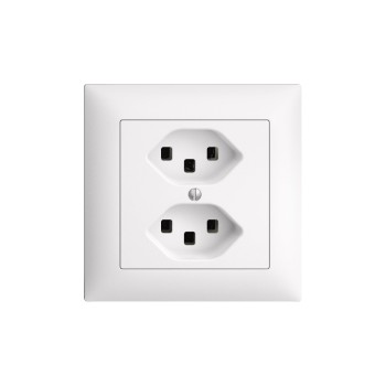 Feller EDIZIOdue Steckdose 2xT23, UP, white, Komplettset with Rahmen Feller EDIZIOdue Steckdose 2xT23, UP, white, Komplettset with Rahmen