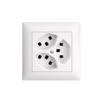 Feller EDIZIOdue Steckdose 3xT23, UP, white, Komplettset with Rahmen Feller EDIZIOdue Steckdose 3xT23, UP, white, Komplettset with Rahmen