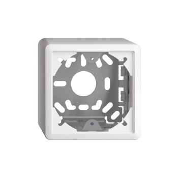 Feller EDIZIOdue Sockel 54mm, AP for R+M, Kappe with Befestigungslöcher, white Feller EDIZIOdue Sockel 54mm, AP for R+M, Kappe with Befestigungslöcher, white