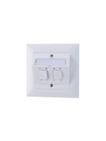 Feller EDIZIOdue UP-Netzwerkdose 2x RJ45, Kat. 5e, ungeschirmt, R&M freenet Module