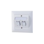 Feller EDIZIOdue UP-Netzwerkdose 2x RJ45, Kat. 6, ungeschirmt, R&M freenet Module