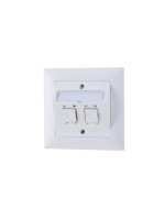 Feller EDIZIOdue UP-Netzwerkdose 2x RJ45, Kat. 5e, geschirmt, R&M freenet Module