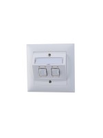 Feller EDIZIOdue UP-Netzwerkdose 2x RJ45, Kat. 6A, geschirmt, R&M freenet Module