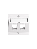 Montageset EDIZIOdue freenet, 2-fach leer, Einsatz white