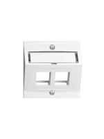 Montageset EDIZIOdue keystone, 2-fach leer, Einsatz white