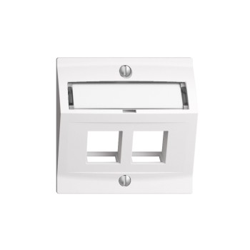 Montageset EDIZIOdue keystone, 2-fach leer, Einsatz white Montageset EDIZIOdue keystone, 2-fach leer, Einsatz white