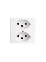 UP-Steckdose EDIZIOdue 2xT13, Einsatz white