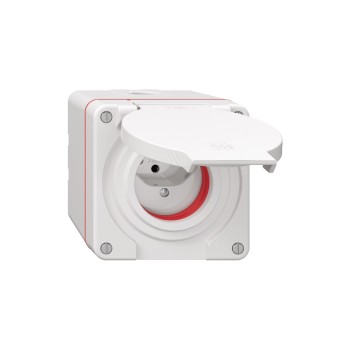 Feller NEVO Steckdose 1xT13 nass, NAP, white, IP55 nach neuer Norm Feller NEVO Steckdose 1xT13 nass, NAP, white, IP55 nach neuer Norm