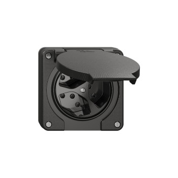 Feller NEVO Steckdose 3xT13 IP21, black  Feller NEVO Steckdose 3xT13 IP21, black