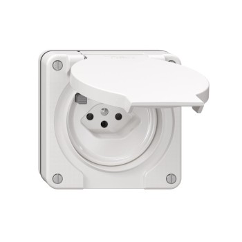 Feller NEVO NUP 1xTyp 13 FI, white, with Steckklemmen, IP55 Feller NEVO NUP 1xTyp 13 FI, white, with Steckklemmen, IP55