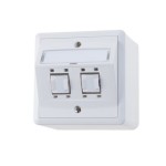 Feller EDIZIOdue Prise réseau AP 2x RJ45 Cat. 6A blindé