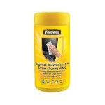 Fellowes Lingette nettoyante, 100 lingettes biodégradables pour écran  