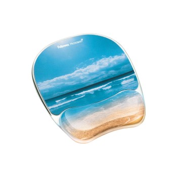 Fellowes Tapis de souris imprimé Plage de sable Bleu Fellowes Tapis de souris imprimé Plage de sable Bleu