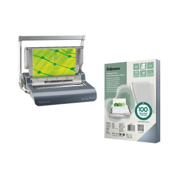 Fellowes Appareils de reliure en fil Quasar Wire, y compris un paquet de 100 feuilles de couverture