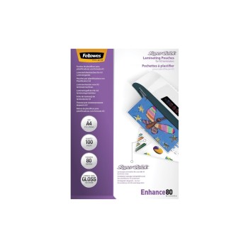 Fellowes Laminierfolien SuperQuick A4, 80 Mikron, 100 Stück, 216x303mm Fellowes Laminierfolien SuperQuick A4, 80 Mikron, 100 Stück, 216x303mm