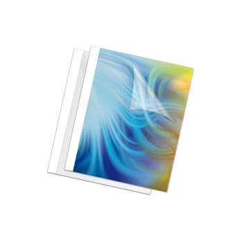 100 Stk. Thermo-Bindemappen Standard, 6mm, 44-60 Blatt, blanc, Front PVC, Glanzrücken 100 Stk. Thermo-Bindemappen Standard, 6mm, 44-60 Blatt, blanc, Front PVC, Glanzrücken