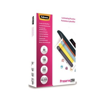 Fellowes Laminierfolien 250 Mikron, 100 Stück, A4 Fellowes Laminierfolien 250 Mikron, 100 Stück, A4