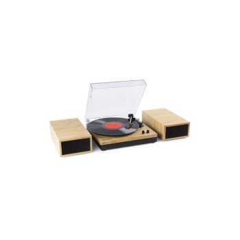 Fenton RP165L, Plattenspieler mit Lautsprechern, Holzoptik Fenton RP165L, Plattenspieler mit Lautsprechern, Holzoptik