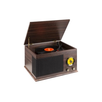 Fenton RP173, Plattenspieler Vintage, dunkle Holzoptik Fenton RP173, Plattenspieler Vintage, dunkle Holzoptik
