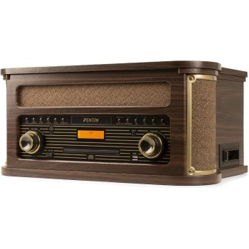 Fenton MemphisDW, Plattenspieler Vintage, DAB+, Holzoptik