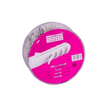 Fischer Chevilles Set en boîte ronde, 800 pièces Fischer Chevilles Set en boîte ronde, 800 pièces