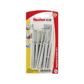 Fischer Cheville à clouer N 6 x 60 / 30 S, 15 Pièce/s Fischer Cheville à clouer N 6 x 60 / 30 S, 15 Pièce/s