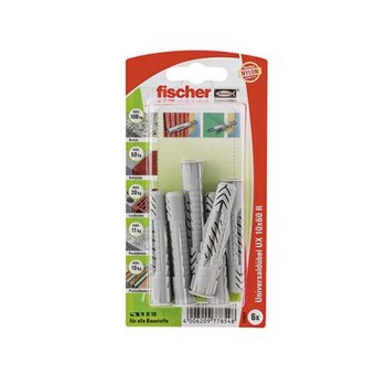 Fischer Cheville universelle UX 10 x 60 R avec bord, 6 pièces Fischer Cheville universelle UX 10 x 60 R avec bord, 6 pièces