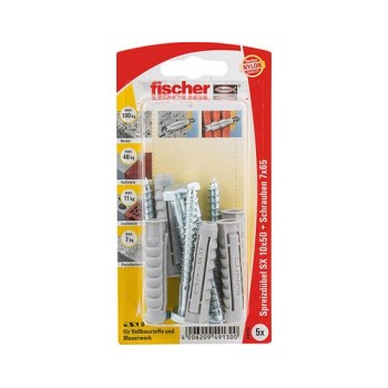Fischer Chevilles SX 10 x 50 S, 5 Pièce/s Fischer Chevilles SX 10 x 50 S, 5 Pièce/s