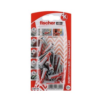 Fischer Chevilles DUOPOWER 6 x 30 S, 12 Pièce/s Fischer Chevilles DUOPOWER 6 x 30 S, 12 Pièce/s