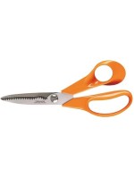 Fiskars Schere Küche 18cm, starke, breite, gezahnte Klingen, RH