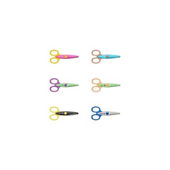 Fiskars Set de 6 ciseaux décoratifs 13 cm, Inox, Universel