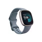 Fitbit Montre de sport GPS Versa 4 Smartwatch Bleu foncé/Argent