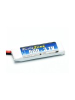 FliteZone Batterie RC LiPo 600 mAh 3.7 V 25C