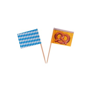Folat Partypicker Oktober Bierfest, 14cm hoch, 50 Stück Folat Partypicker Oktober Bierfest, 14cm hoch, 50 Stück