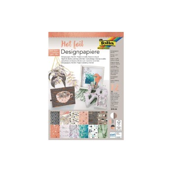 Folia Designpapier Hot Foil A4, 12 Blatt, 12 Motive Folia Designpapier Hot Foil A4, 12 Blatt, 12 Motive