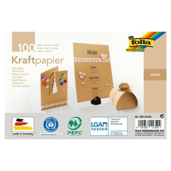 Folia Kraftpapier A5 120 g, 100 Blatt