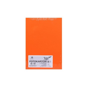 Folia Fotokarton A4 300g/m2, 50 Blatt, Farbe: Orange