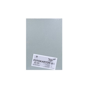 Folia Fotokarton A4 300g/m2, 50 Blatt, Farbe: silver matt