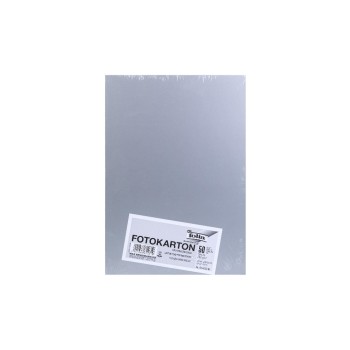 Folia Fotokarton A4 300g/m2, 50 Blatt, Farbe: silver glänzend